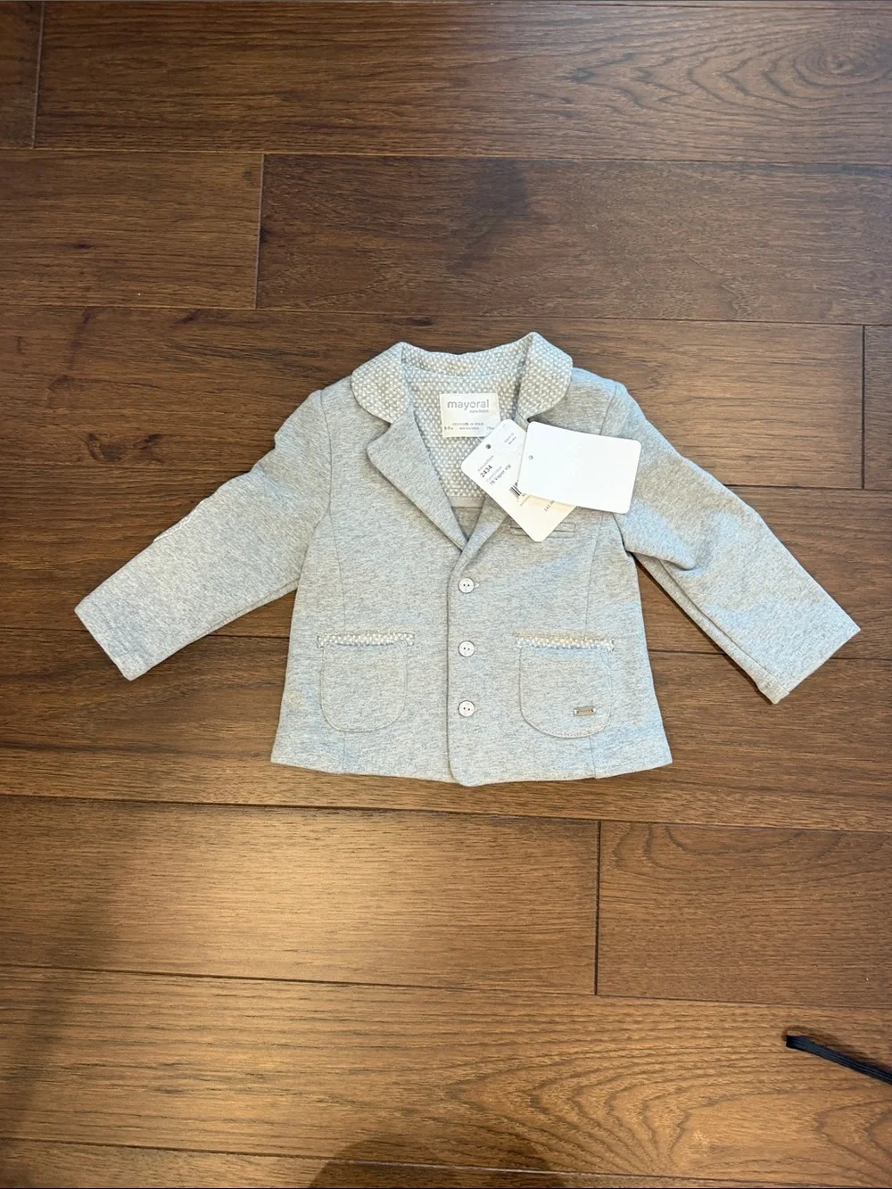 Mayoral Gray Toddler Blazer Jacket Size 6-9 Month NWT - C52-017